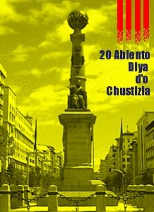 20 d'abiento. Diya d'o Chusticia 20 d'abiento. Diya d'o Chusticia